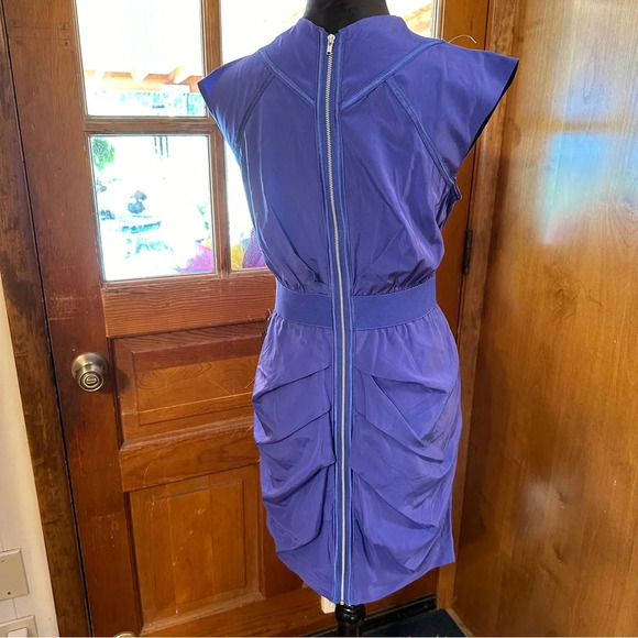 bebe Dresses & Skirts - NWT Bebe Zipper Dress Royal Blue Knee Length Ruched Size Medium
